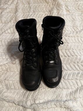 Harley-Davidson Men's Riddick 8-Inch Lace-UP Black Motorcycle Boots